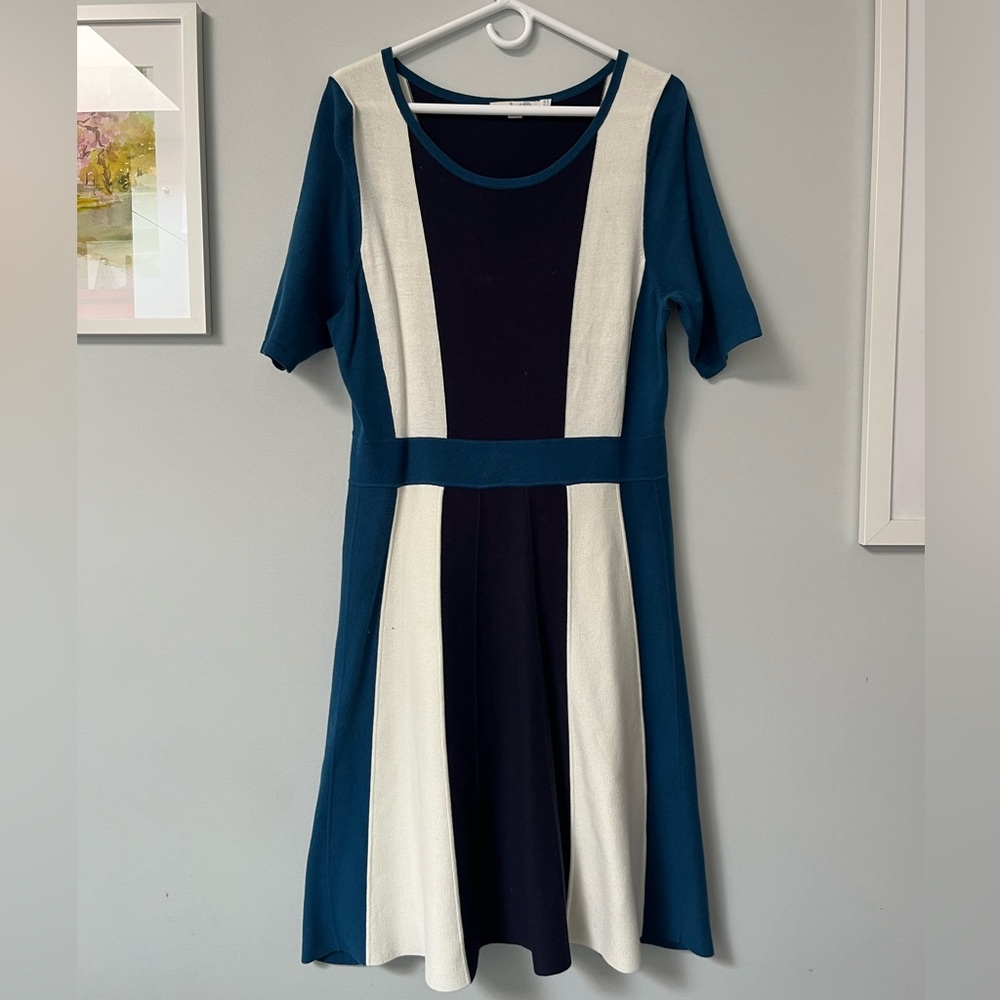 Boden Knit Colorblock Dress NWOT